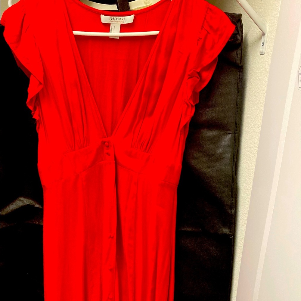 Red long dress